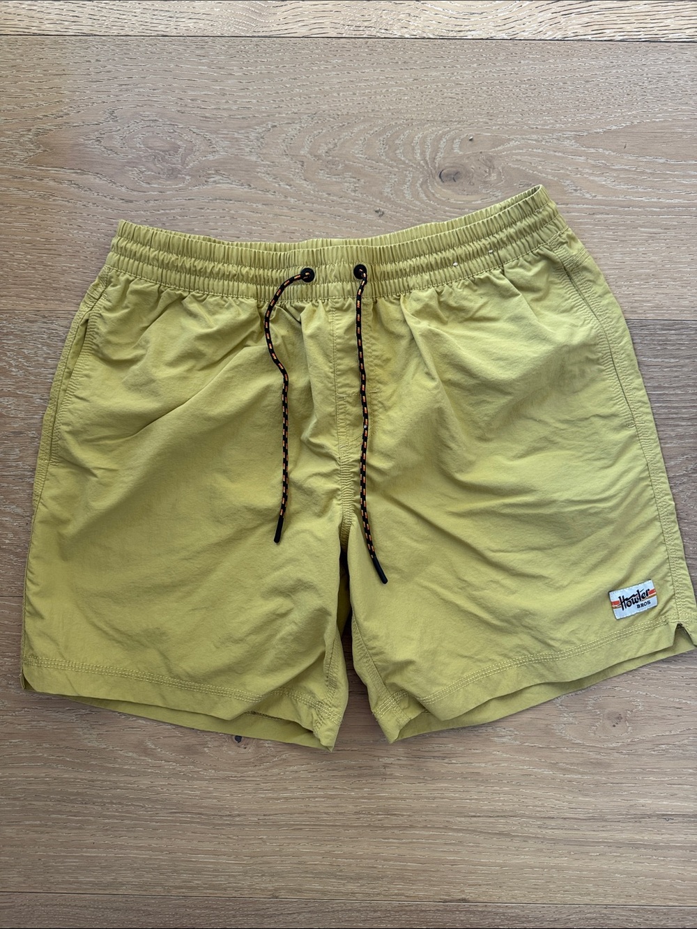 Howler Brothers Chartreuse Drawstring Men’s Athletic Shorts
